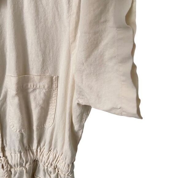 Universal Thread Romper High Neck 3/4 Sleeves in Ivory Print Size Medium - Picture 6 of 8